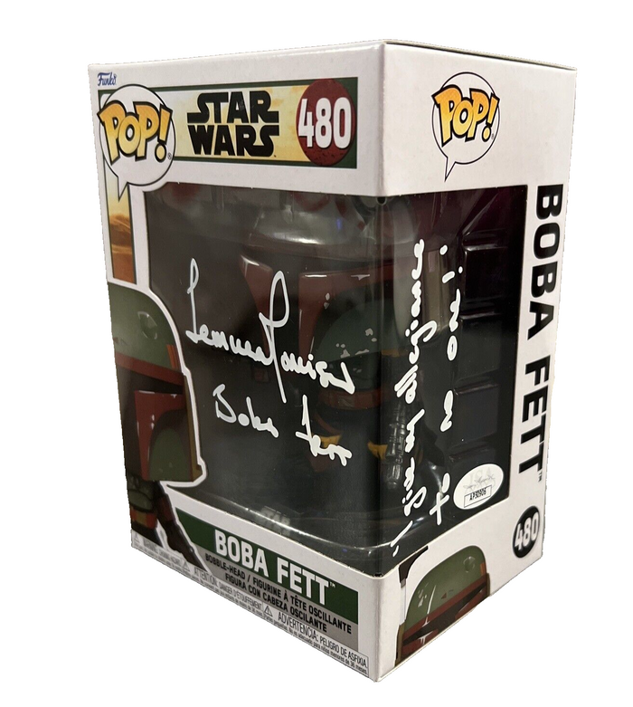 Temura Morrison Signed Auto Boba Fett #480 Star Wars Funko Pop Rare Insc JSA Authenticated-Powers Sports Memorabilia