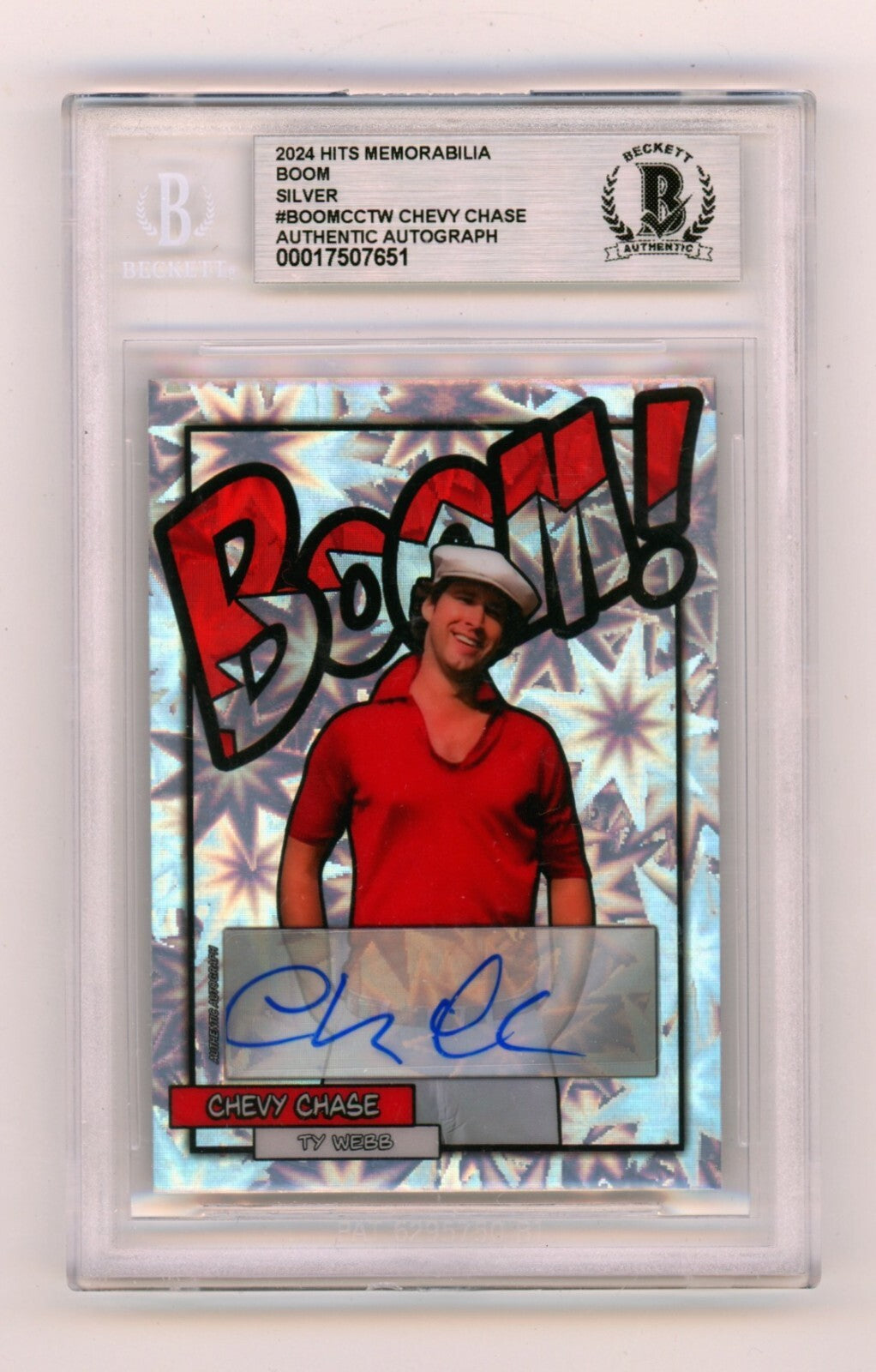 Chevy Chase Ty Webb 2024 Hits Memorabilia BOOM Silver Signed BGS BAS Auto-Powers Sports Memorabilia