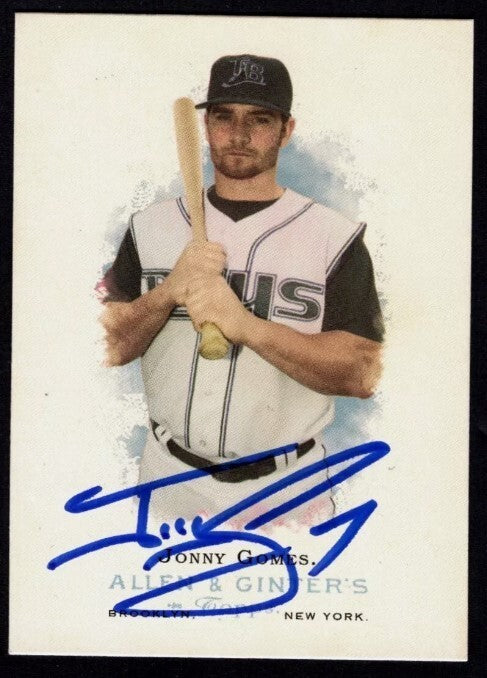 Jonny Gomes Signed Auto 2006 Topps Allen & Ginter #86 LSCM Authenticated Rays Red Sox-Powers Sports Memorabilia