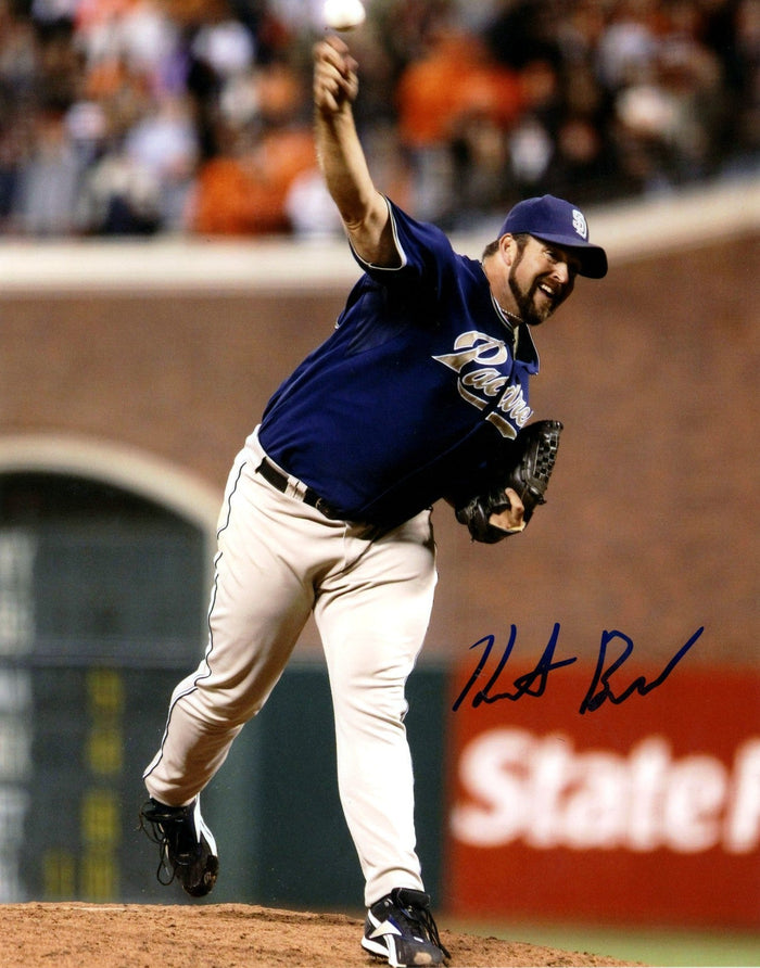 Heath Bell Signed San Diego Padres 8x10 Photo LSCM Authenticated #2-Powers Sports Memorabilia