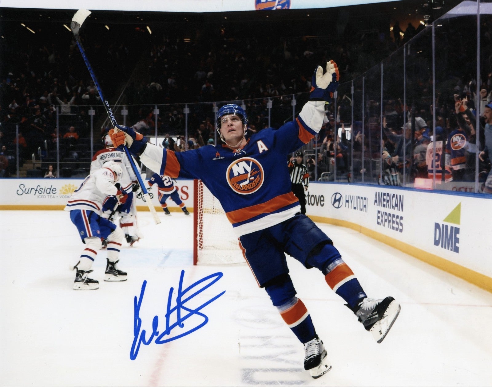 Bo Horvat Signed New York Islanders 8x10 Photo LSCM Authenticated #3-Powers Sports Memorabilia