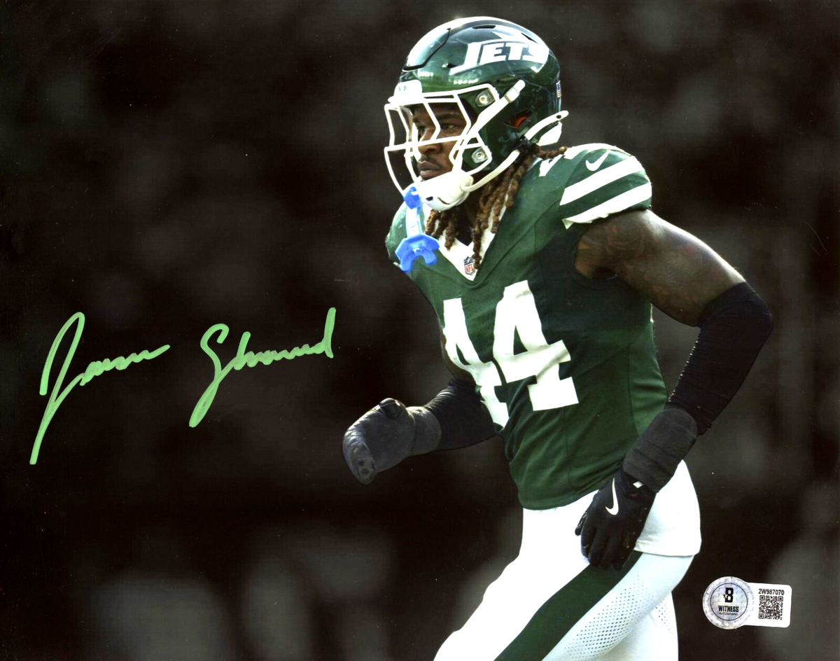 Jamien Sherwood Signed New York Jets 8x10 Photo Beckett Witness BAS COA #2-Powers Sports Memorabilia