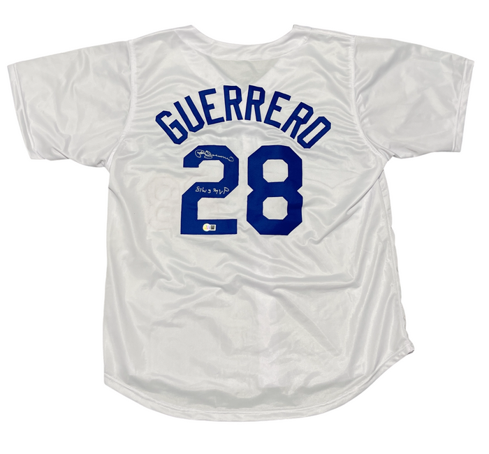 Pedro Guerrero Signed Dodgers Custom Jersey w/ 81 WS MVP Beckett W BAS COA-Powers Sports Memorabilia