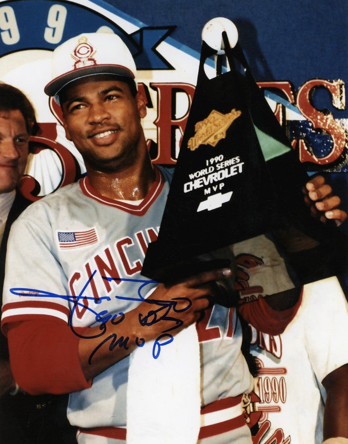 Jose Rijo Signed Cincinnati Reds 8x10 Photo w/ 90 WS MVP LSCM Authenticated #2-Powers Sports Memorabilia