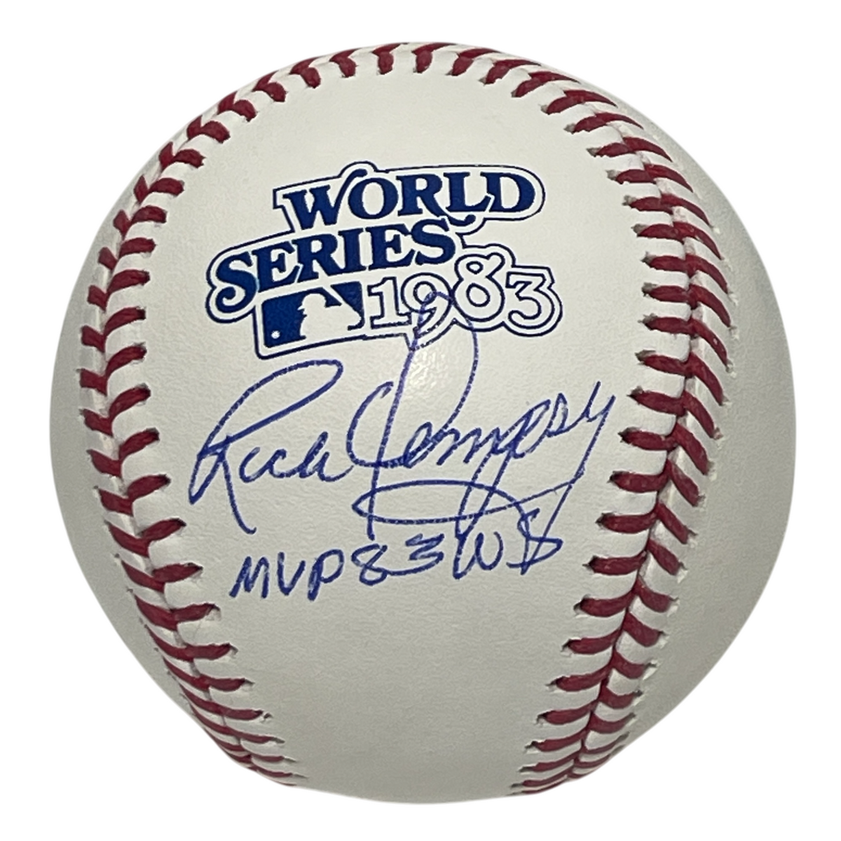 Rick Dempsey Signed 1983 WS ROMLB Baseball w/ MVP 83 WS Beckett Witness Authenticated-Powers Sports Memorabilia