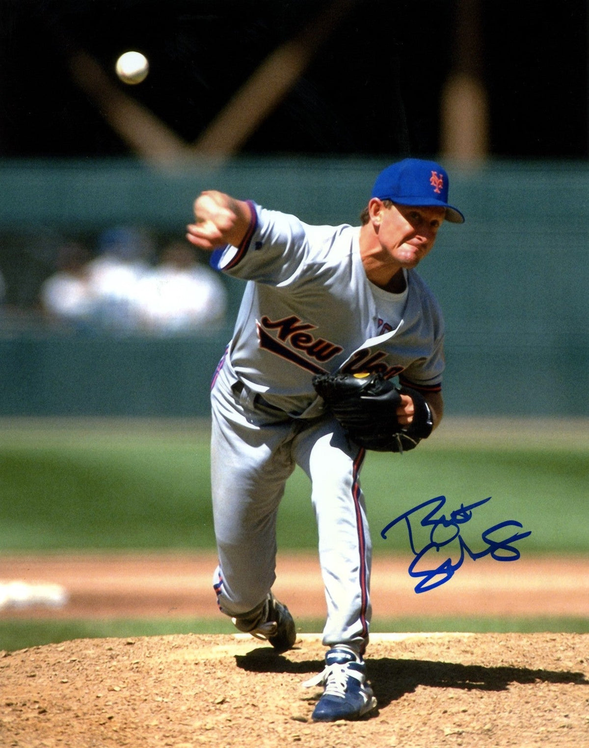 Bret Saberhagen Signed New York Mets 8x10 Photo LSCM Authenticated #2-Powers Sports Memorabilia