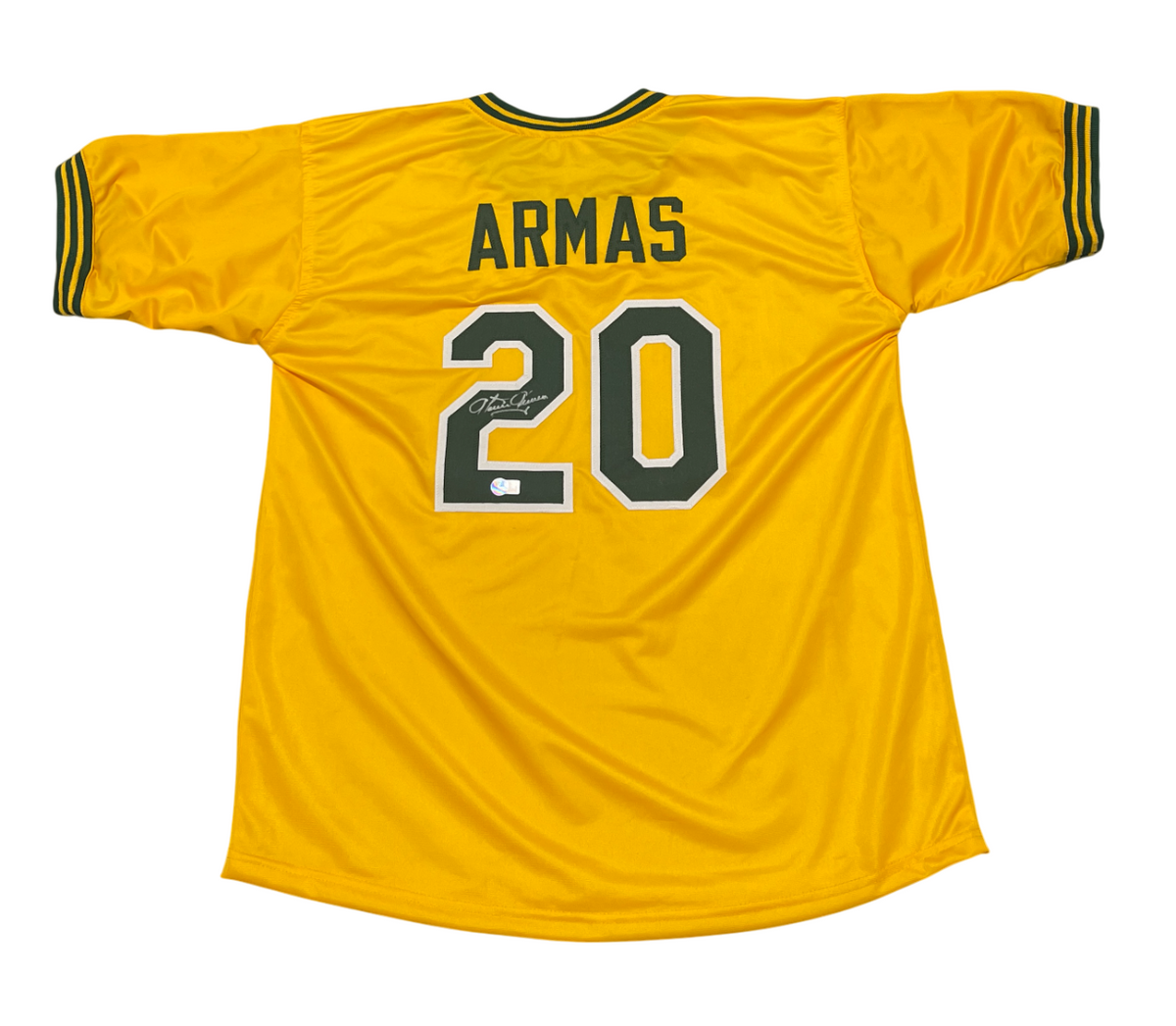 Tony Armas Signed Autographed Oakland Athletics Custom Jersey Beckett BAS COA-Powers Sports Memorabilia