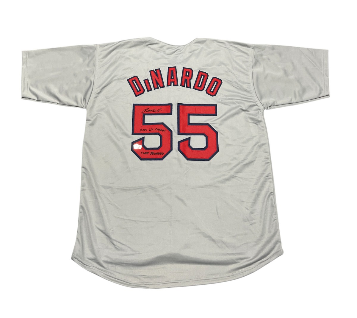 Lenny DiNardo Signed Boston Red Sox Custom Jersey w/ WS + Curse Beckett BAS COA-Powers Sports Memorabilia