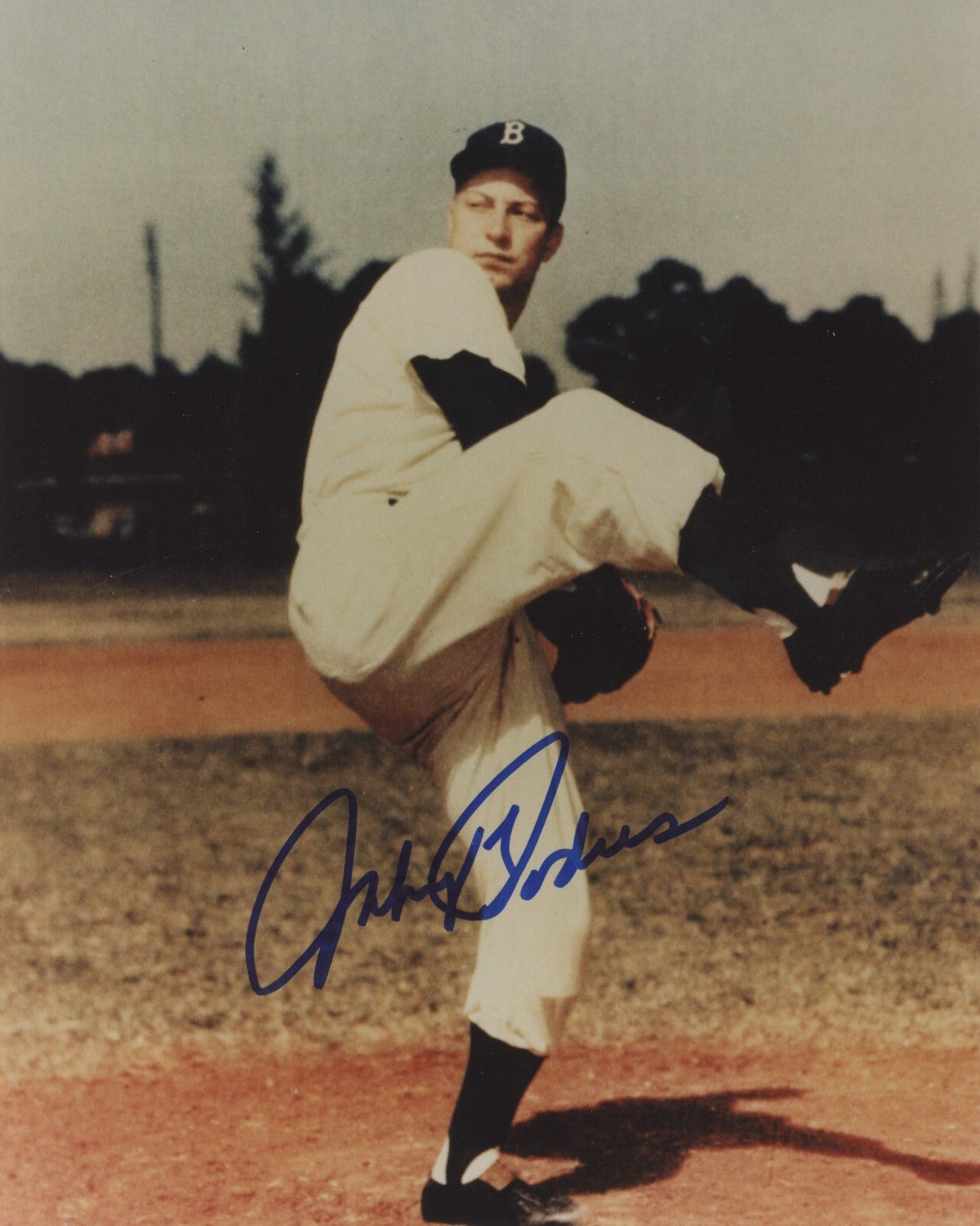 Johnny Podres Signed Los Angeles Dodgers 8x10 Photo LSCM Authenticated-Powers Sports Memorabilia