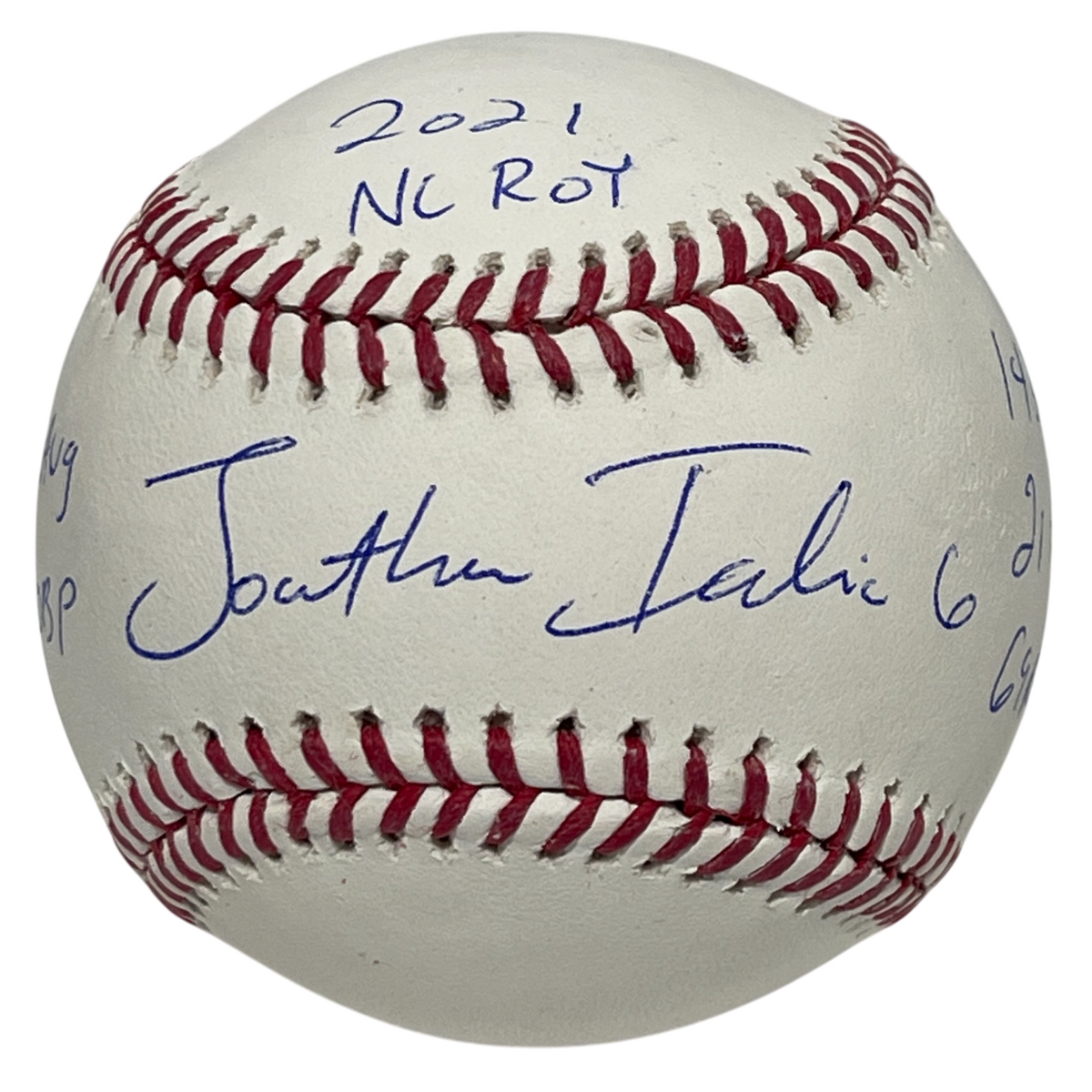 Jonathan India Signed ROMLB Baseball w/ ROY + Stats PSA ITP HOLO Authenticated Royals-Powers Sports Memorabilia