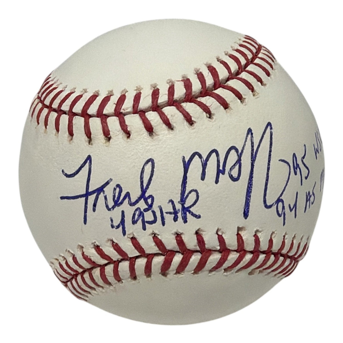 Fred McGriff Signed ROMLB Baseball w/ 3x Insc JSA Authenticated Braves-Powers Sports Memorabilia