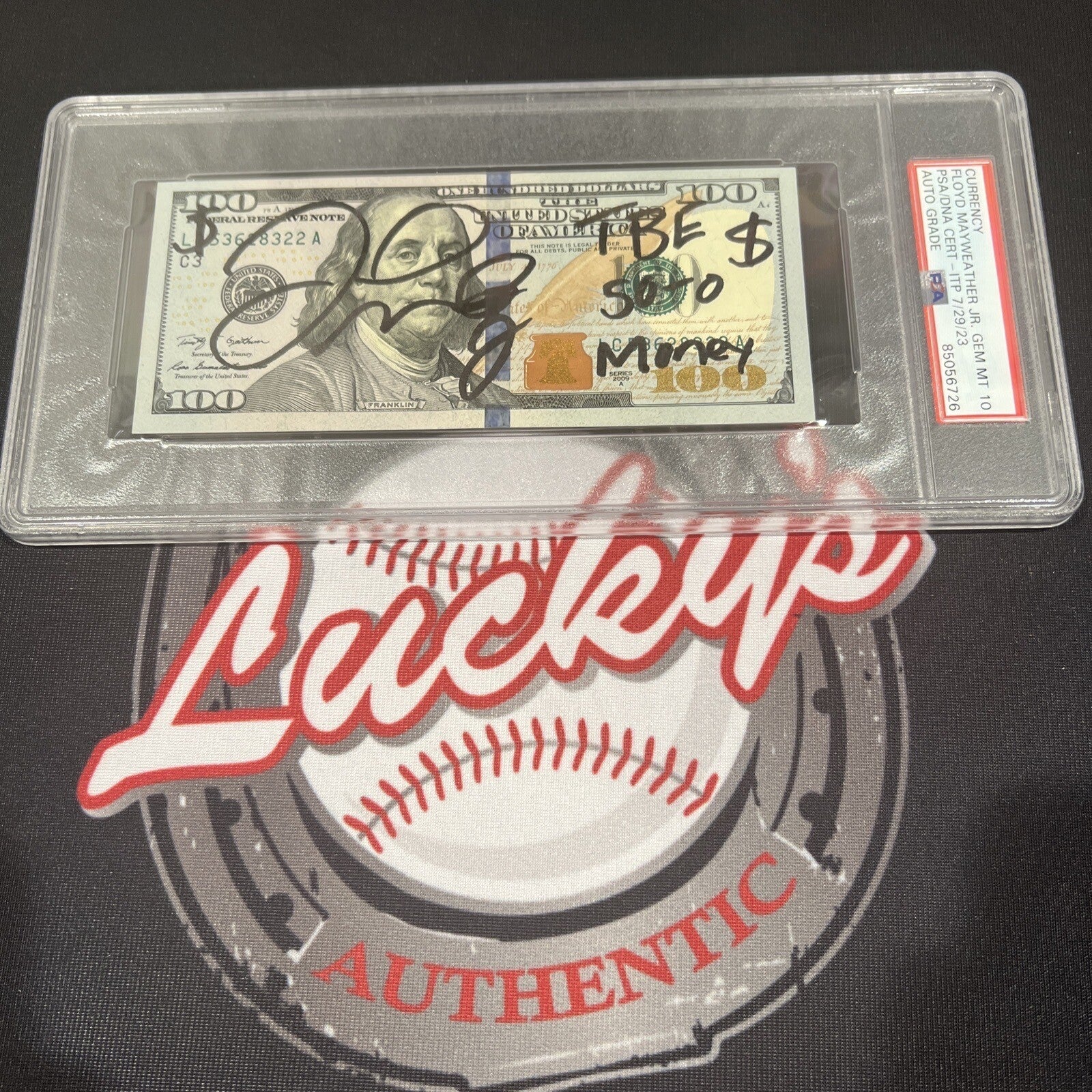 Floyd Mayweather Jr Signed $100 Bill US Currency x4 Inscriptions PSA 10 Auto G-Powers Sports Memorabilia