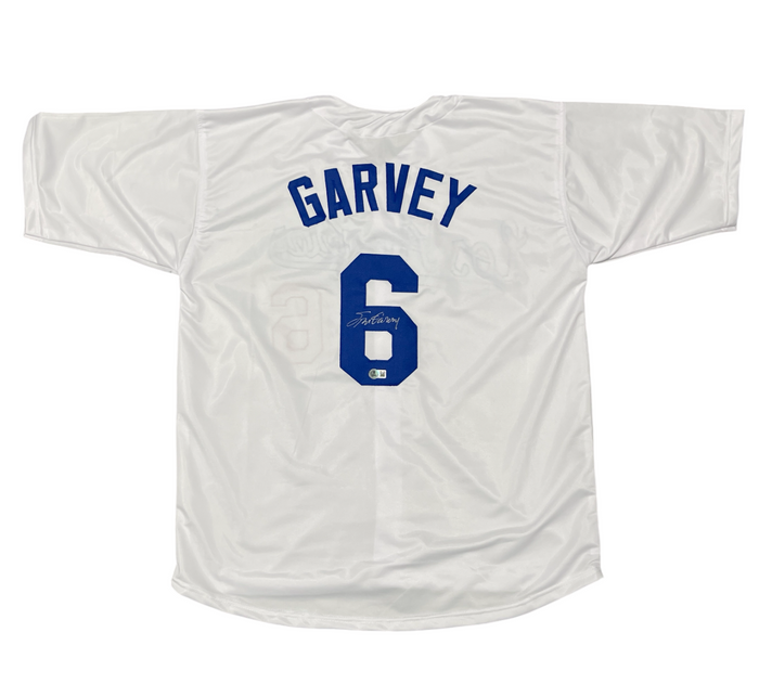 Steve Garvey Signed Los Angeles Dodgers Custom Jersey Beckett Witness BAS COA #6-Powers Sports Memorabilia