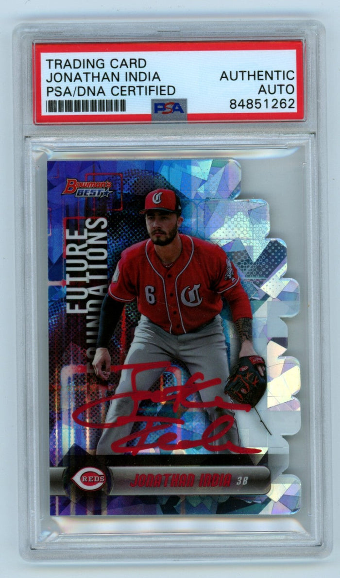 Jonathan India 2019 Bowman's Best Future Foundations Ref FFJI Signed RC PSA Auto-Powers Sports Memorabilia