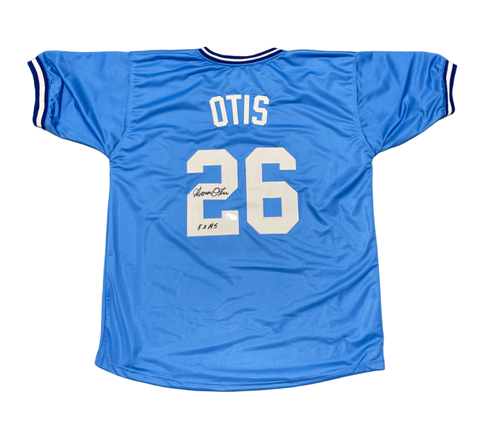 Amos Otis Signed Kansas City Royals Custom Jersey w/ 5x AS Beckett Wit BAS COA-Powers Sports Memorabilia