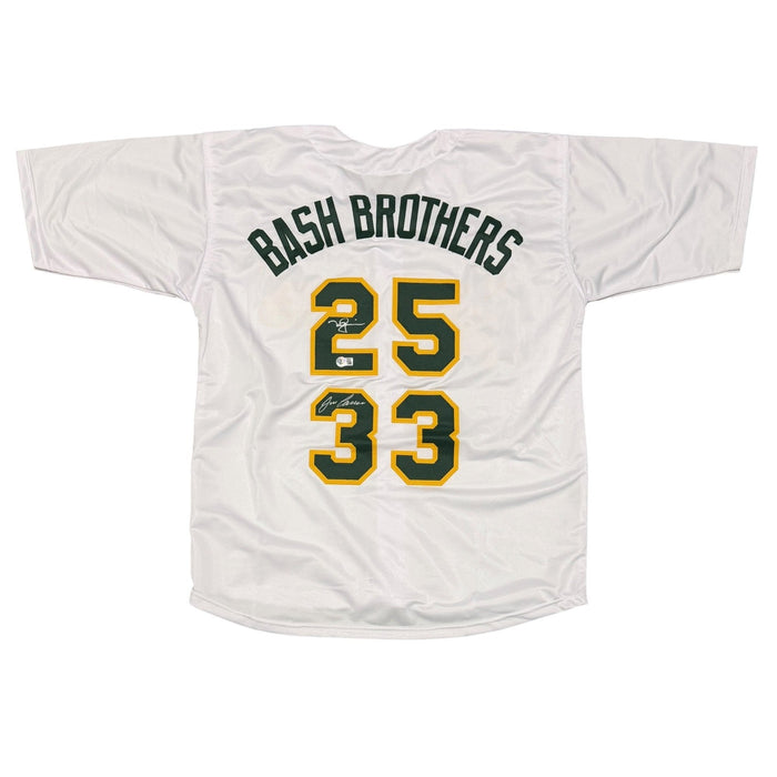 Jose Canseco & Mark McGwire Signed Oakland Bash Brothers Custom Jersey BAS W COA-Powers Sports Memorabilia