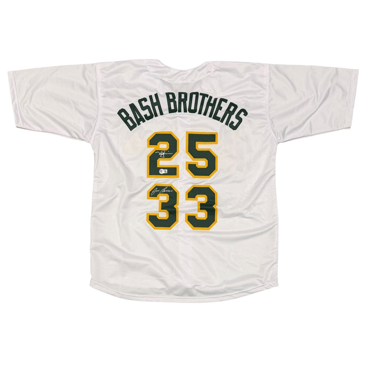 Jose Canseco & Mark McGwire Signed Oakland Bash Brothers Custom Jersey BAS W COA-Powers Sports Memorabilia