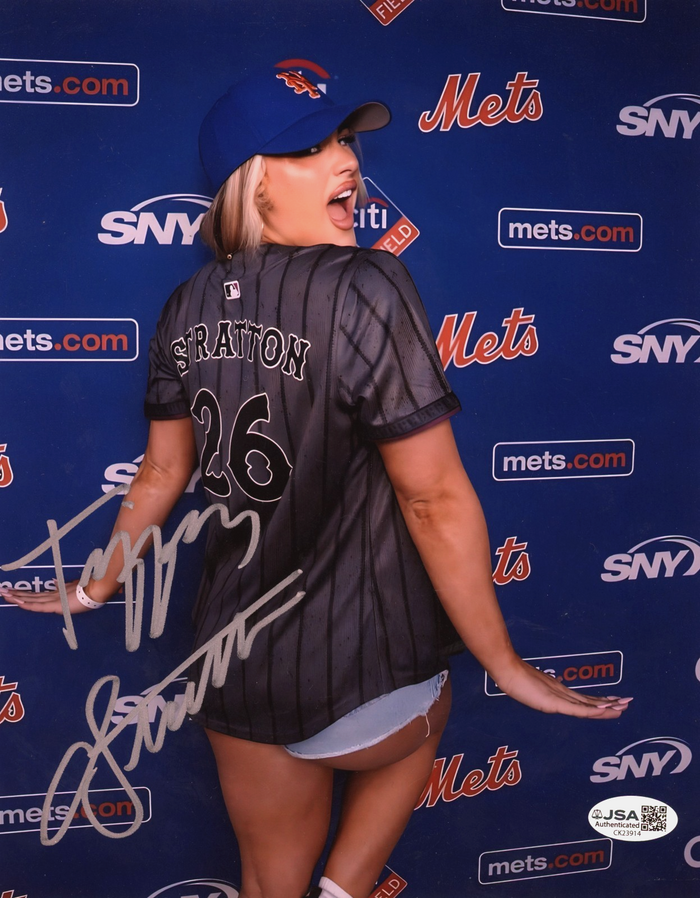 Tiffany Stratton Signed WWE 8x10 New York Mets Photo JSA Authenticated #2-Powers Sports Memorabilia