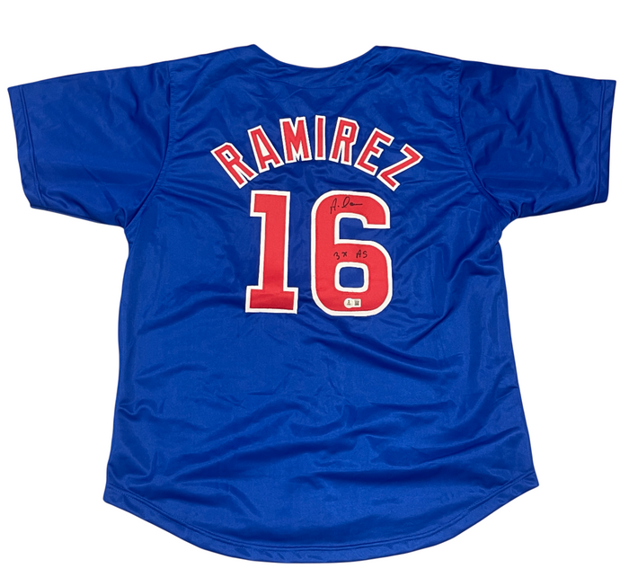 Aramis Ramirez Signed Chicago Cubs Custom Jersey w 3x AS Beckett Witness BAS COA-Powers Sports Memorabilia