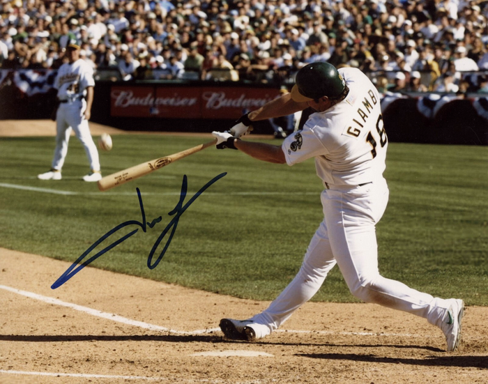 Jason Giambi Signed Oakland Athletics 8x10 Photo LSCM Authenticated #2-Powers Sports Memorabilia