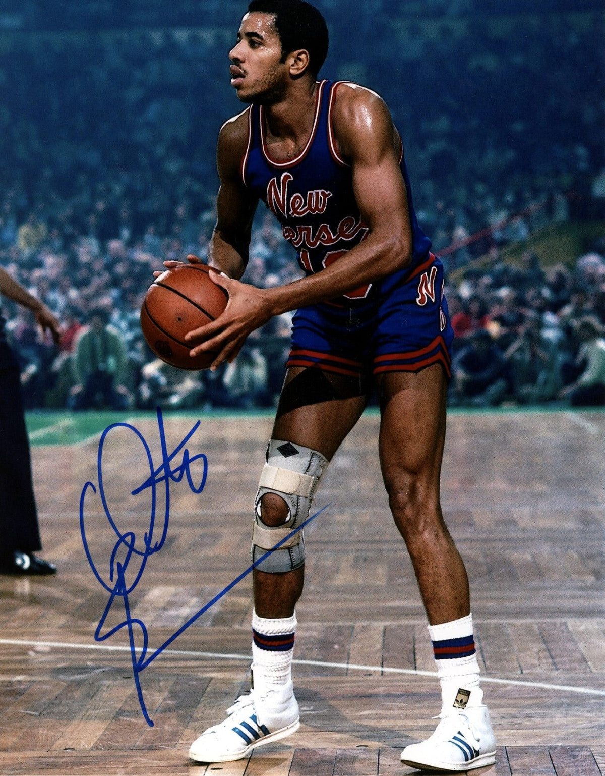 Otis Anderson Signed New Jersey Nets 8x10 Photo LSCM Authenticated #2-Powers Sports Memorabilia