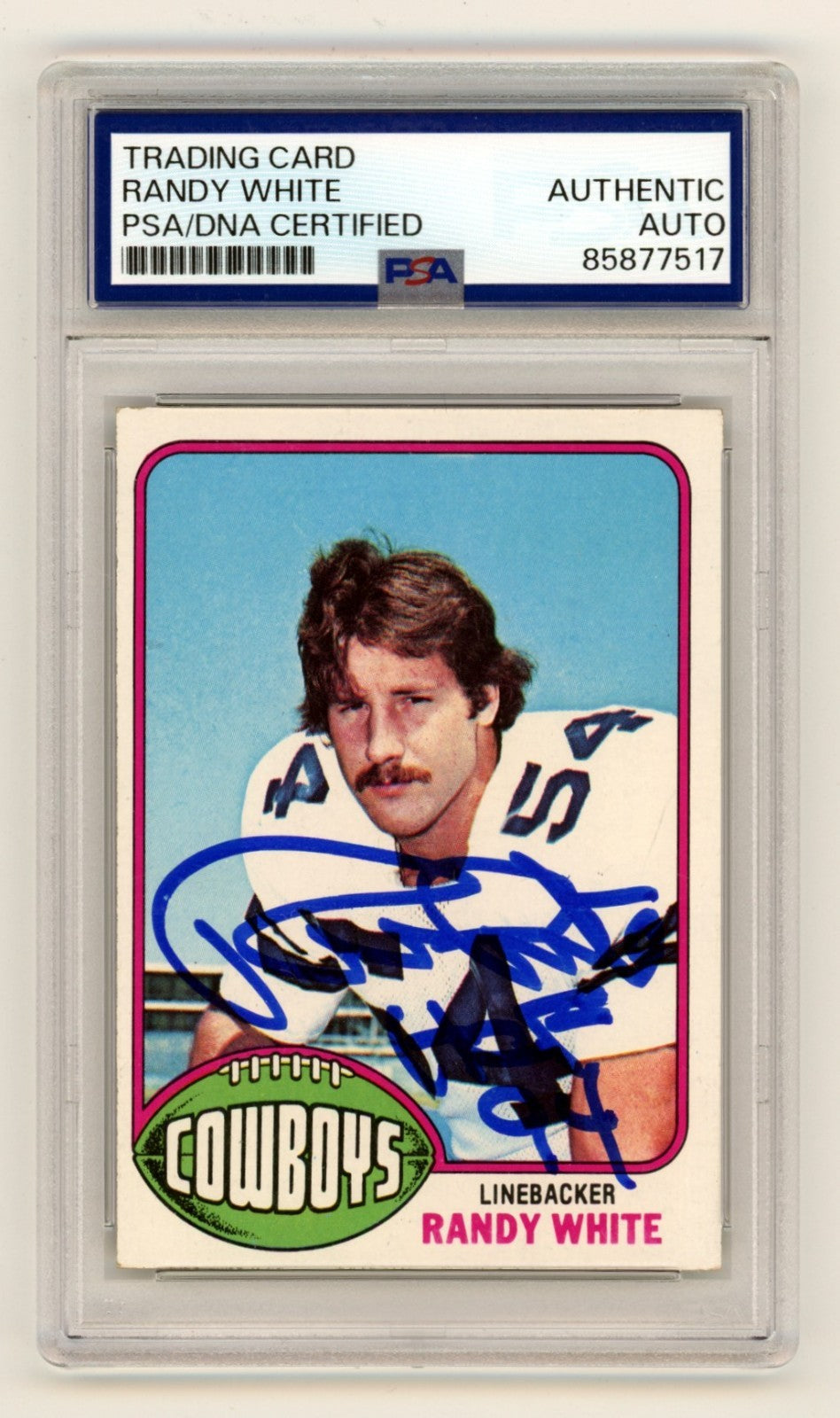 Randy White 1976 Topps #158 Signed RC w/ HOF 94 PSA/DNA Authenticated-Powers Sports Memorabilia
