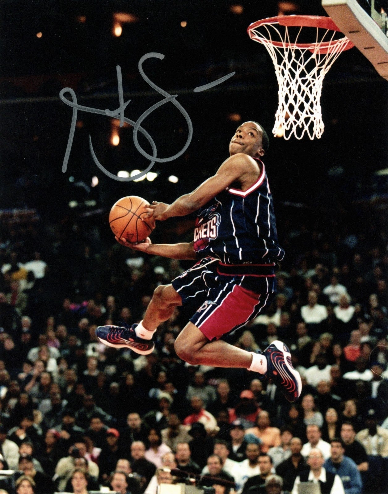 Steve Francis Signed Houston Rockets 8x10 Photo LSCM Authenticated-Powers Sports Memorabilia