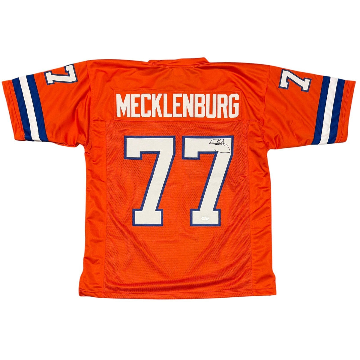 Karl Meckleburg Signed Custom Jersey JSA Witness Authenticated-Powers Sports Memorabilia