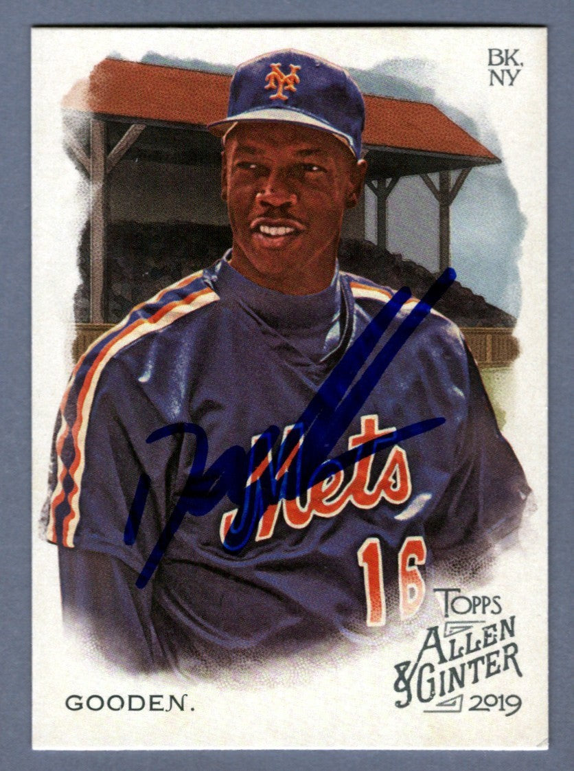 Dwight Doc Gooden Signed 2019 Topps Allen & Ginter #274 LSCM Authenticated New York Mets-Powers Sports Memorabilia