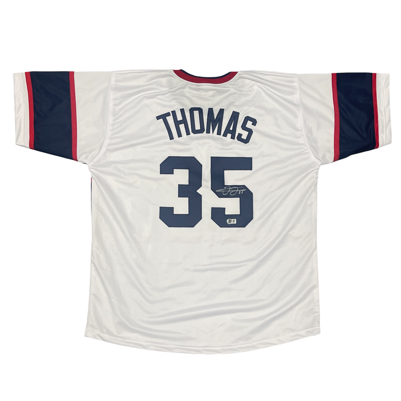 Frank Thomas Signed Custom Jersey Beckett Witness Authenticated - Variant R-Powers Sports Memorabilia