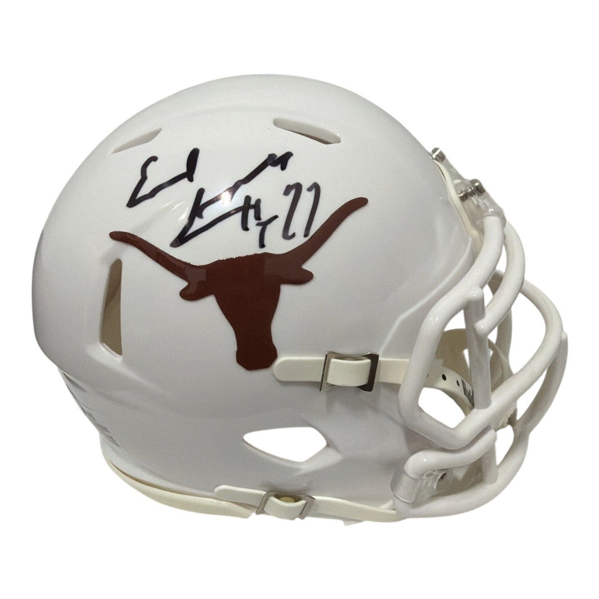 Earl Campbell Signed Texas Longhorns Speed Mini Helmet w/ HT 77 JSA Witness COA-Powers Sports Memorabilia