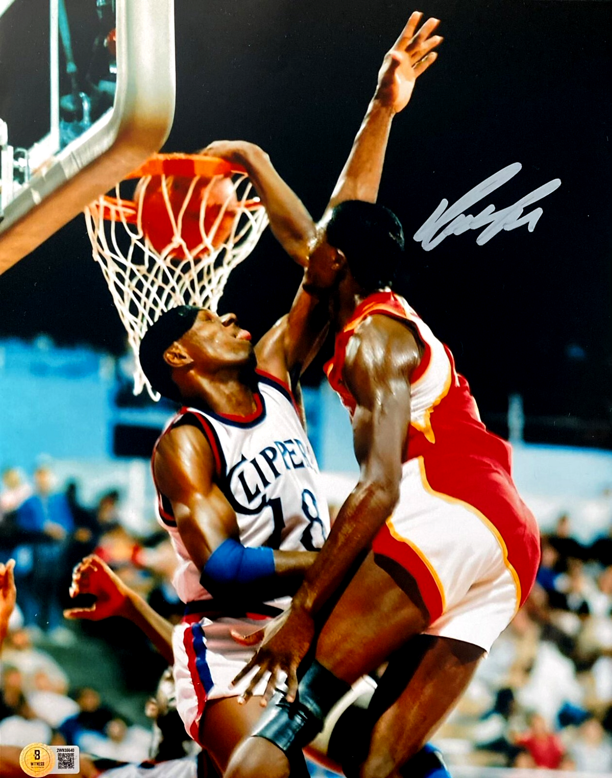 Dominique Wilkins Signed Atlanta Hawks 11x14 Photo Beckett Witness BAS COA-Powers Sports Memorabilia