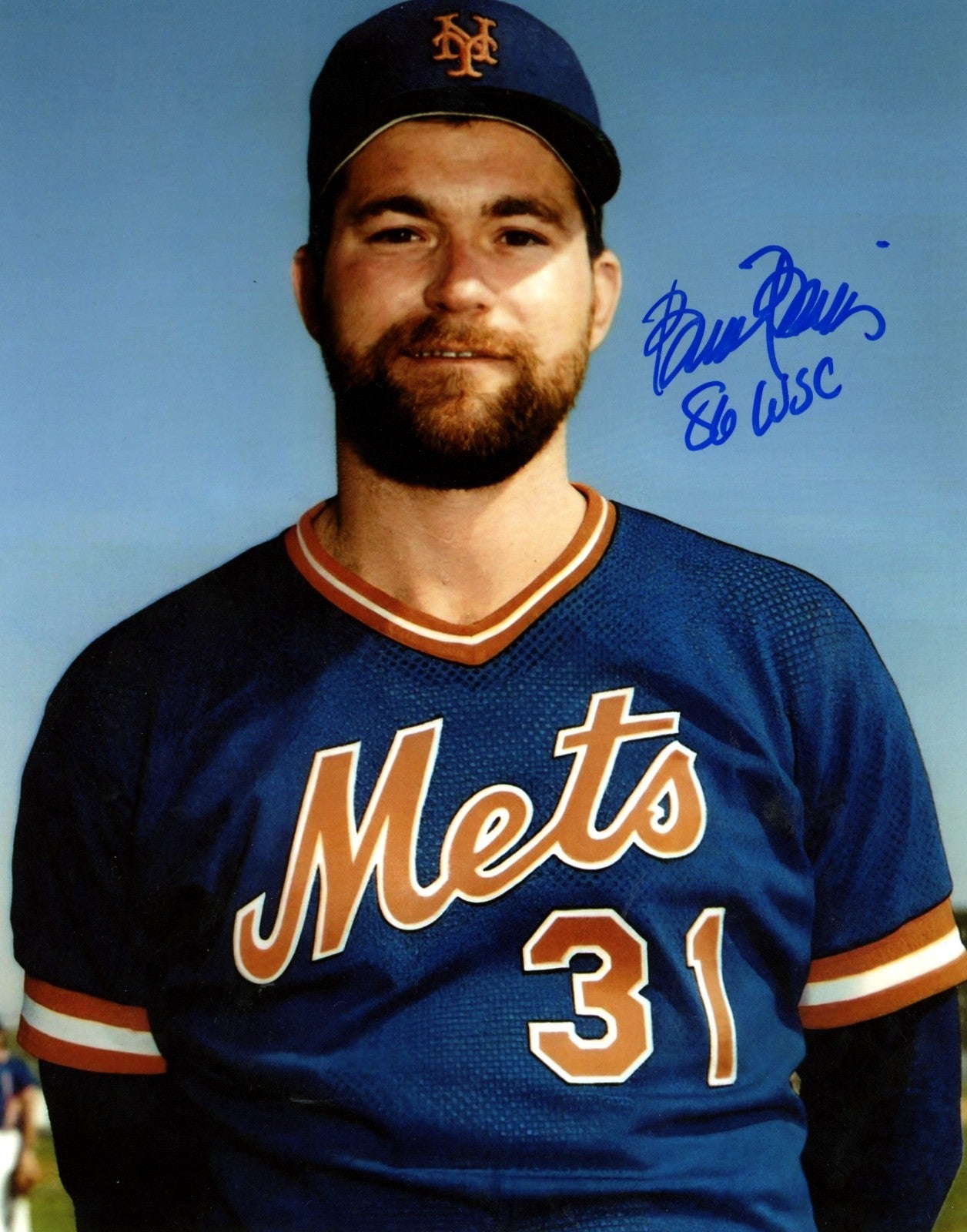 Bruce Berenyi Signed New York Mets 8x10 Photo w/ 86 WSC LSCM Authenticated-Powers Sports Memorabilia