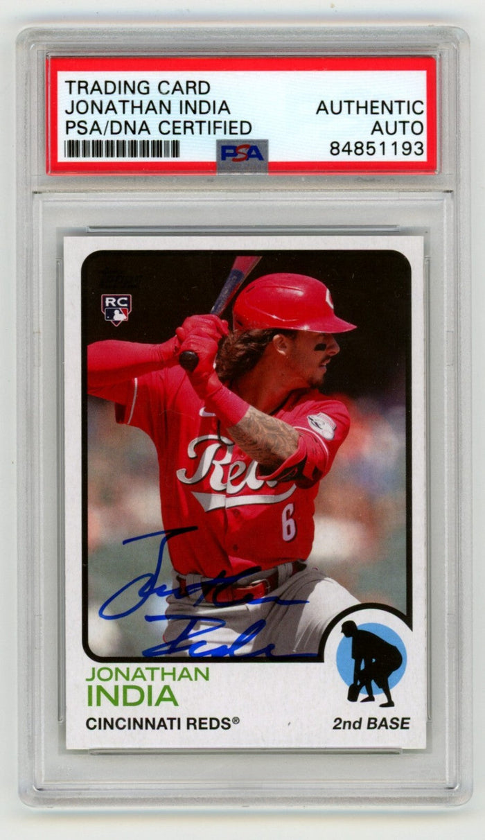 Jonathan India 2021 Topps Archives #129 Rookie RC Signed PSA/DNA Authenticated-Powers Sports Memorabilia