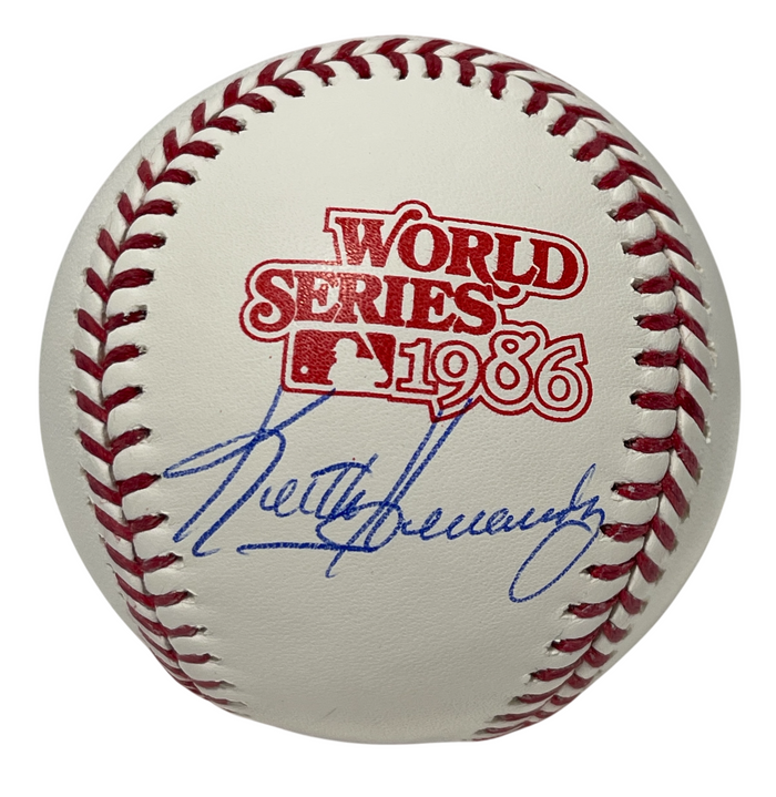 Keith Hernandez Signed Auto 1986 World Series WS Baseball Beckett Witness Authenticated-Powers Sports Memorabilia