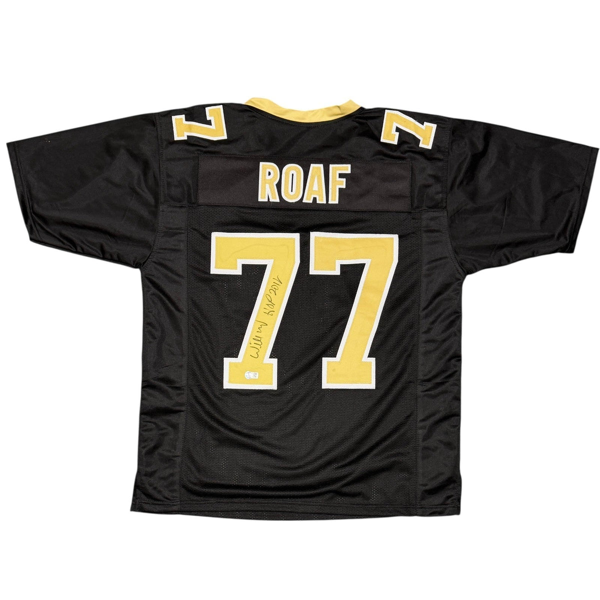 Willie Roaf Signed Custom Jersey w/ HOF 2012 Beckett Witness Authenticated-Powers Sports Memorabilia