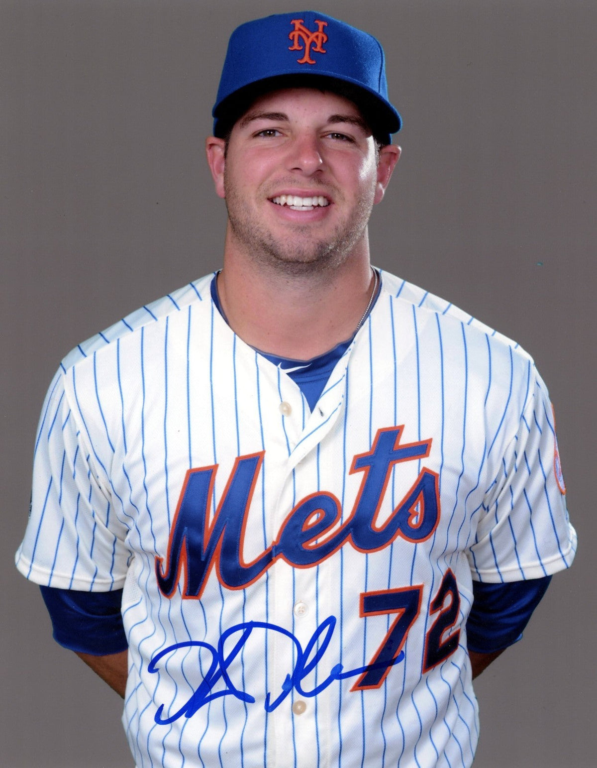 Kevin Plawecki Signed New York Mets 8x10 Photo LSCM Authenticated #4-Powers Sports Memorabilia