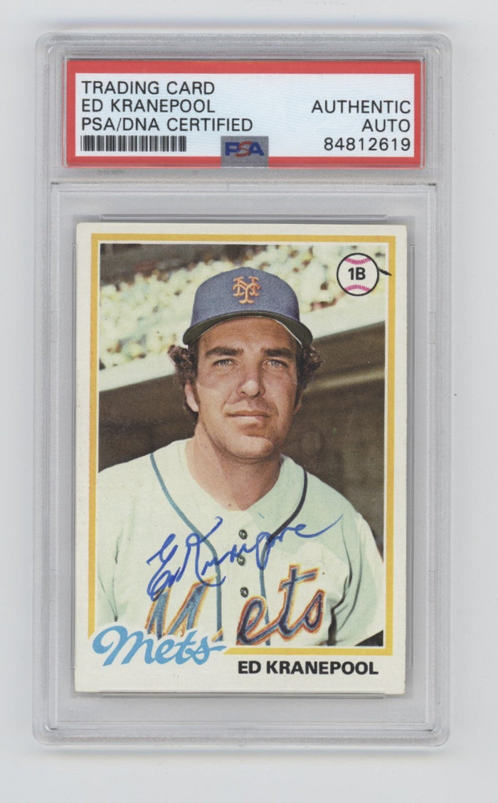 Ed Kranepool 1978 Topps Baseball #49 Signed PSA/DNA Authenticated New York Mets-Powers Sports Memorabilia
