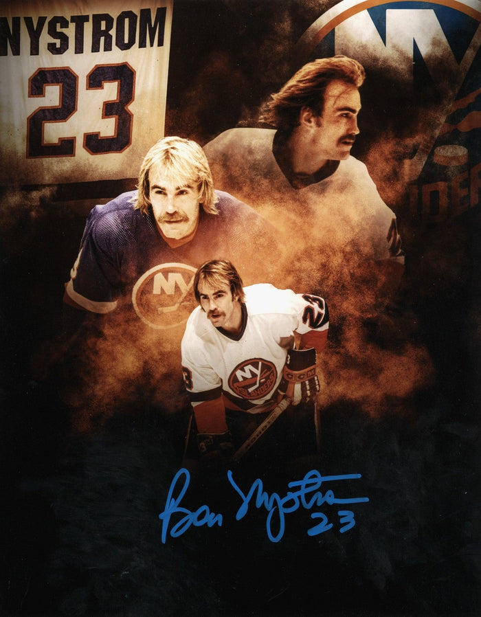 Bobby Nystrom Signed New York Islanders 8x10 Photo LSCM Authenticated #4-Powers Sports Memorabilia