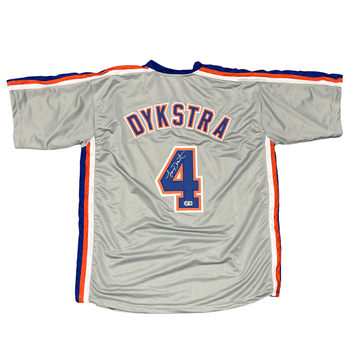 Lenny Dykstra Signed New York Mets Custom Jersey Beckett Witness BAS COA-Powers Sports Memorabilia
