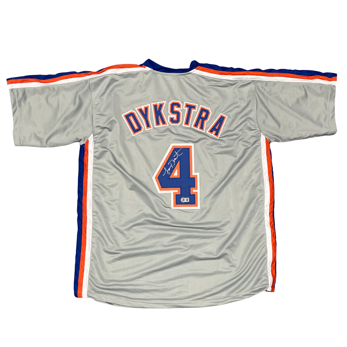 Lenny Dykstra Signed New York Mets Custom Jersey Beckett Witness BAS COA-Powers Sports Memorabilia