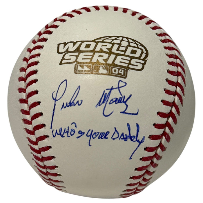 Pedro Martinez Signed 2004 World Series Baseball w/ Who's Your Daddy JSA Witness Authenticated-Powers Sports Memorabilia