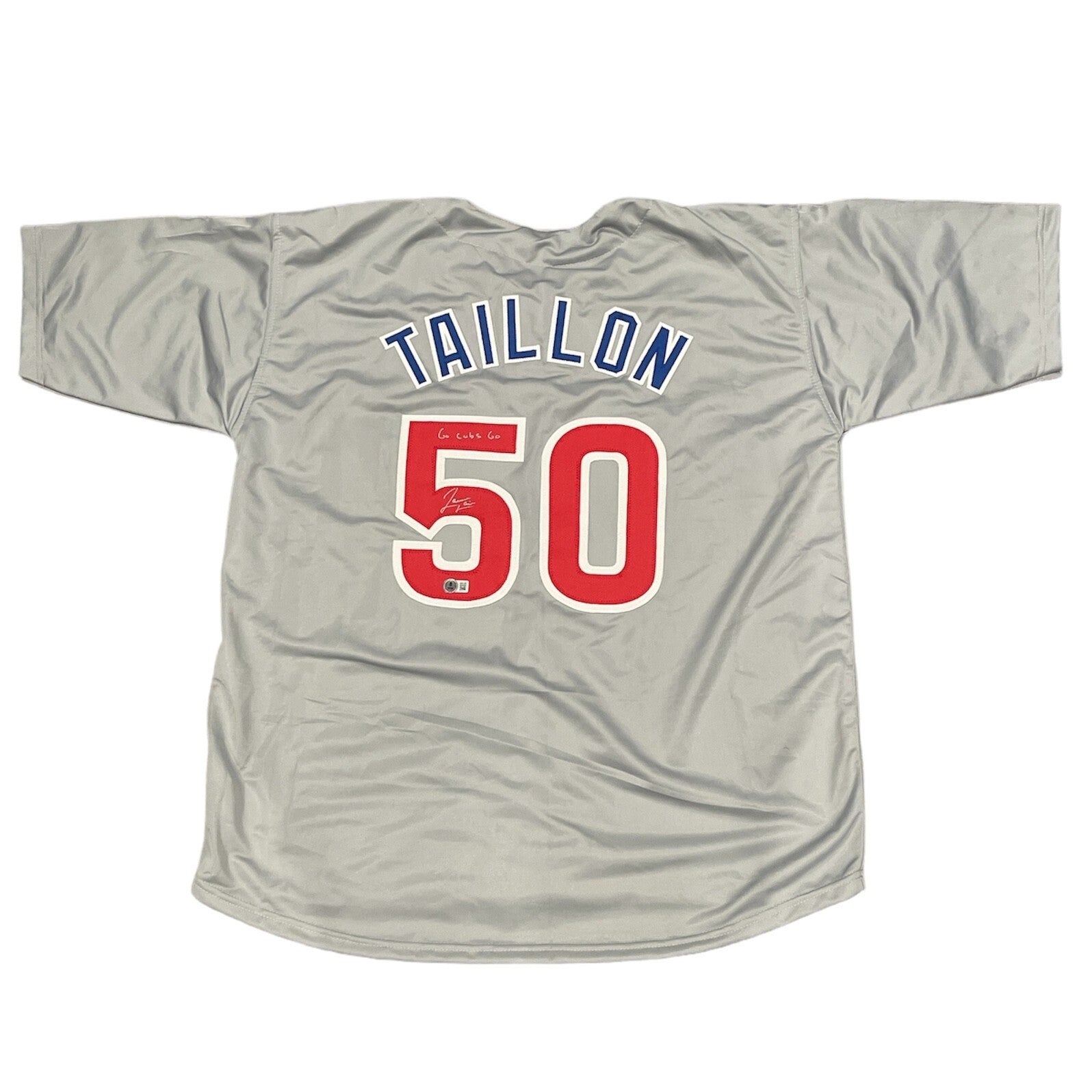 Jameson Taillon Signed Custom Jersey w Go Cubs Go Beckett W Beckett Authenticated-Powers Sports Memorabilia