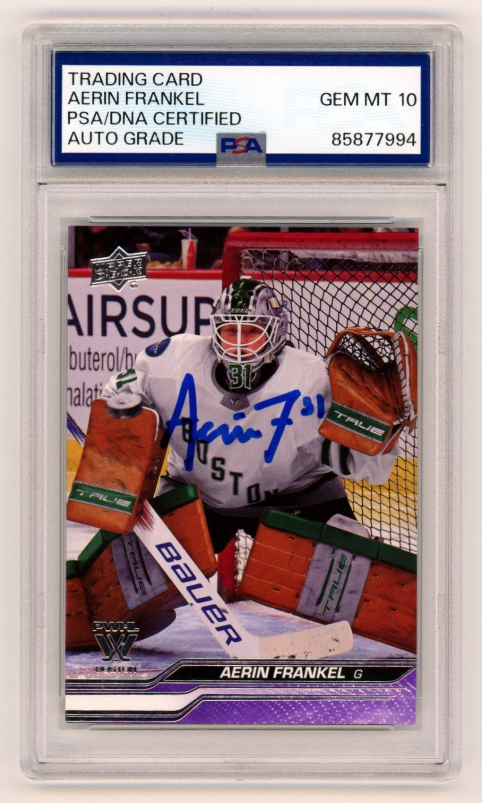 Aerin Frankel 2024-25 Upper Deck 1st Edition Purple Signed RC Auto PSA 10 Auto-Powers Sports Memorabilia