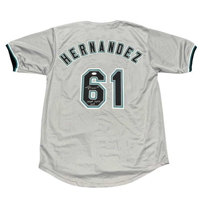 Livan Hernandez Signed Florida Marlins Custom Jersey w/ MVP 1997 WS JSA COA-Powers Sports Memorabilia