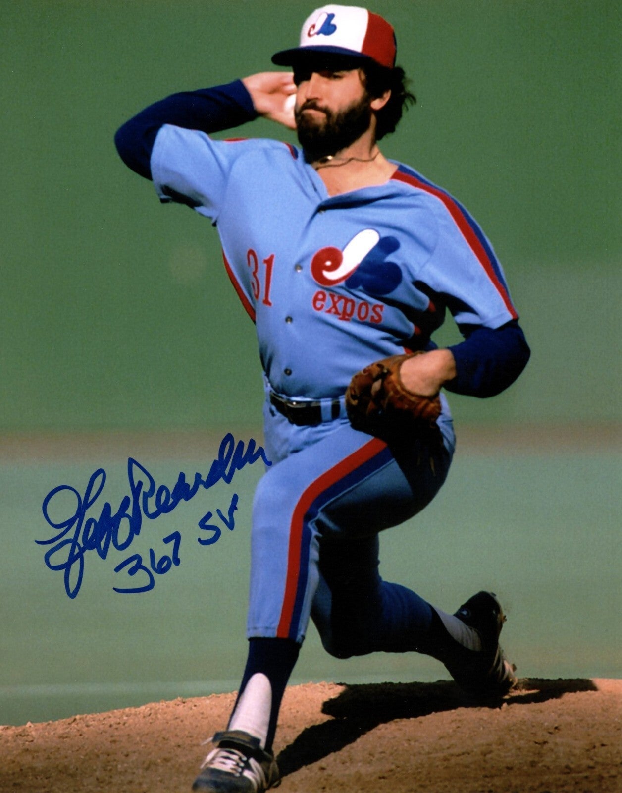 Jeff Reardon Signed Montreal Expos 8x10 Photo w/ 367 SV LSCM Authenticated #1-Powers Sports Memorabilia