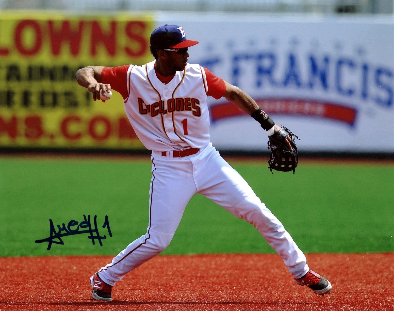 Amed Rosario Signed Brooklyn Cyclones 8x10 Photo LSCM Authenticated Mets #3-Powers Sports Memorabilia