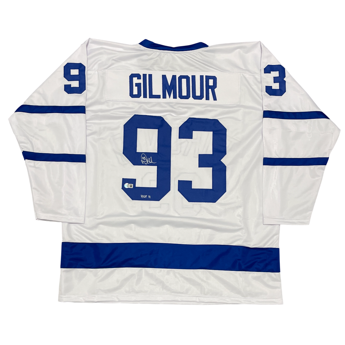 Doug Gilmour Signed Custom Jersey w HOF 11 Beckett W Beckett Authenticated-Powers Sports Memorabilia