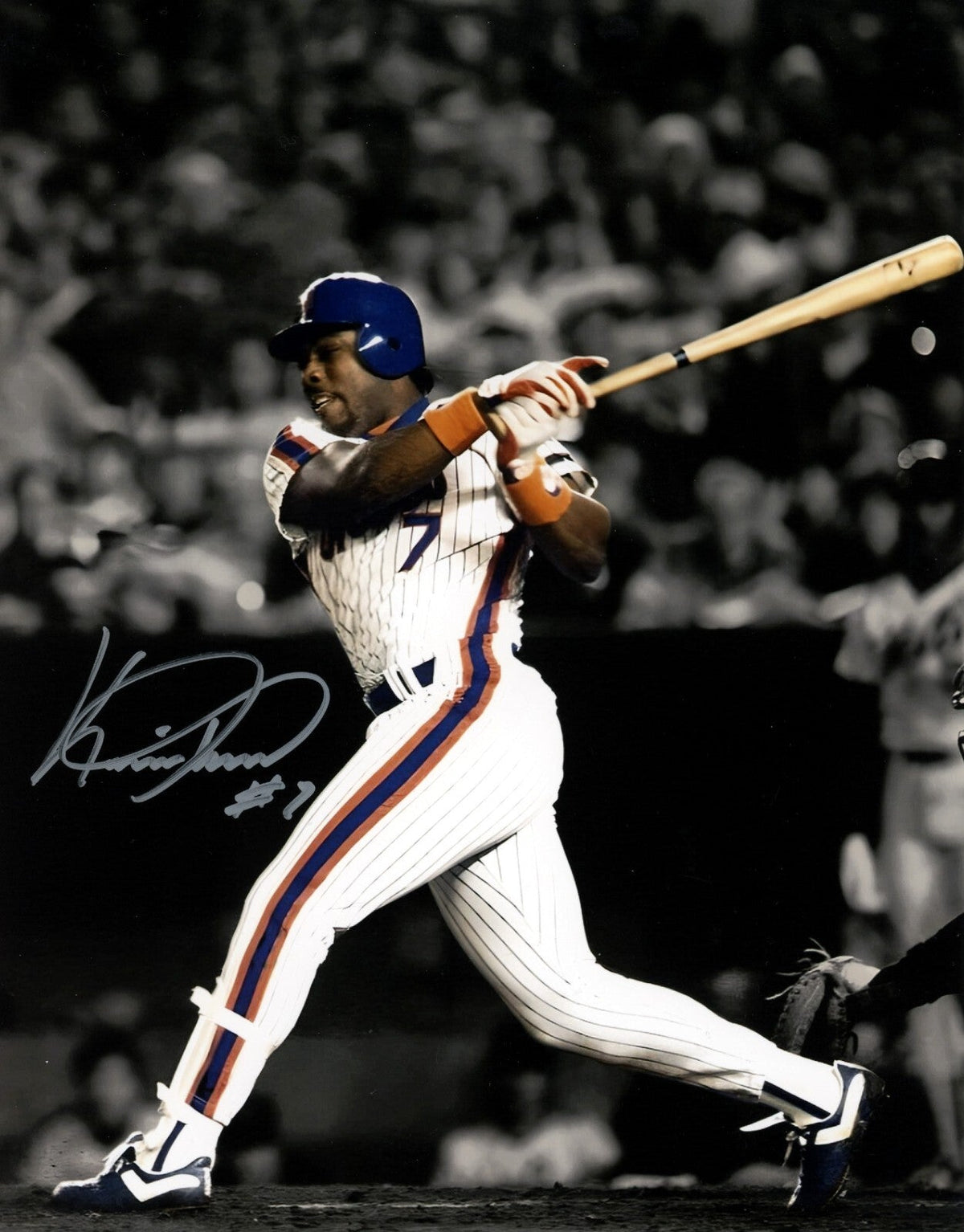 Kevin Mitchell Signed Auto Autographed New York Mets 8x10 Photo LSCM Authenticated-Powers Sports Memorabilia