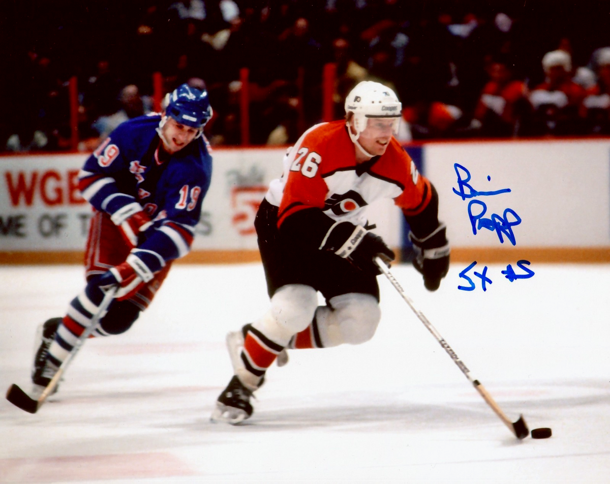 Brian Propp Signed Philadelphia Flyers 8x10 Photo w/ 5x AS LSCM Authenticated-Powers Sports Memorabilia